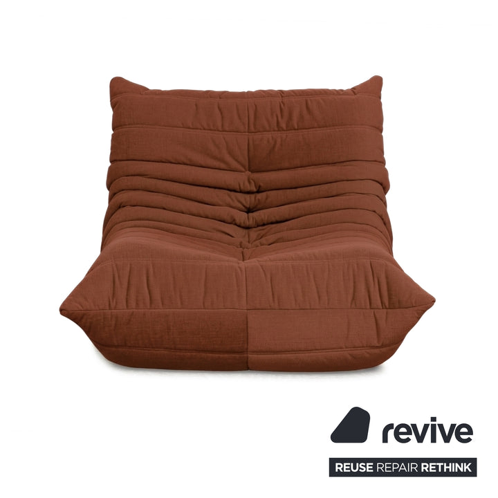 Ligne Roset Togo Sessel Stoff Orange Braun Neubezug
