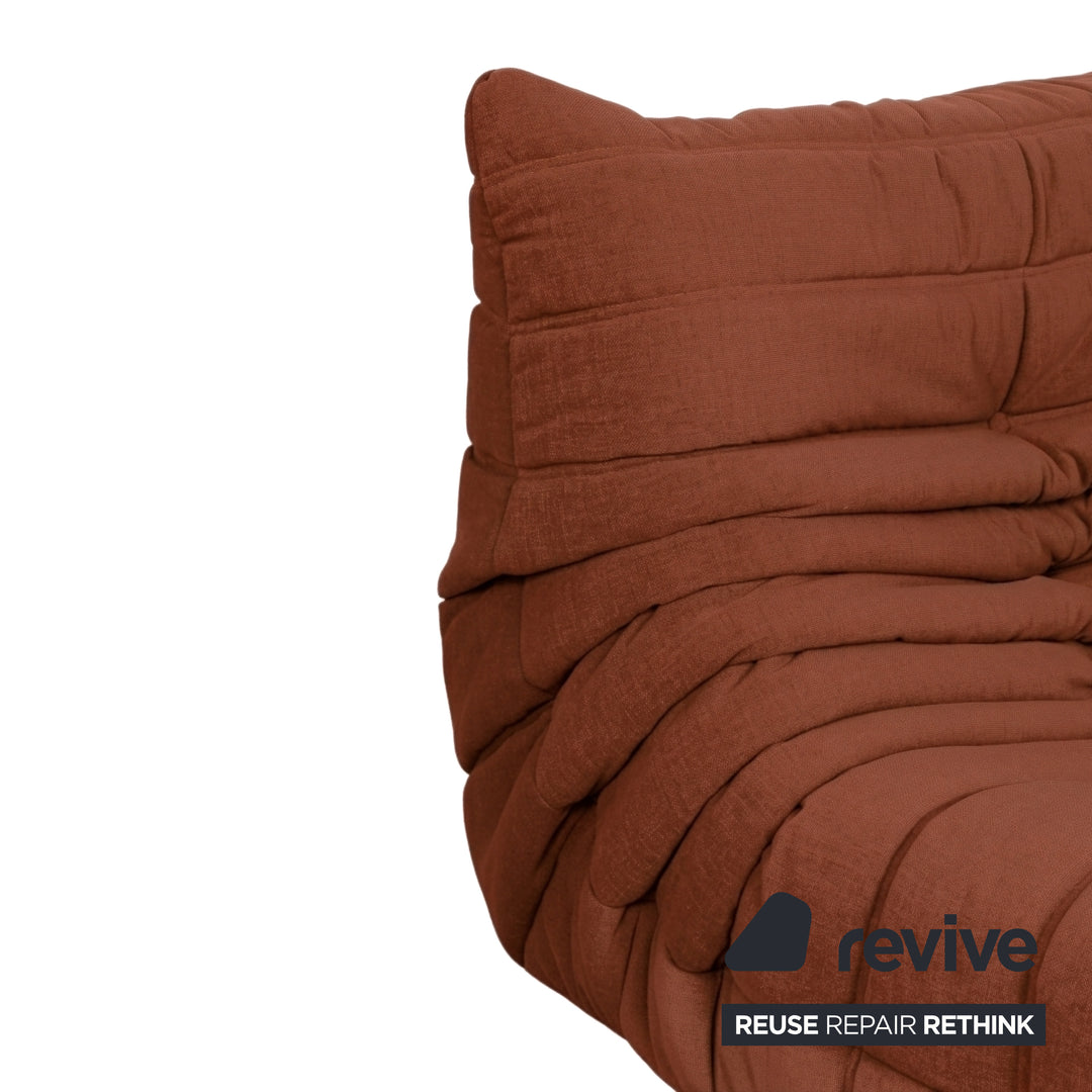 Ligne Roset Togo Sessel Stoff Orange Braun Neubezug