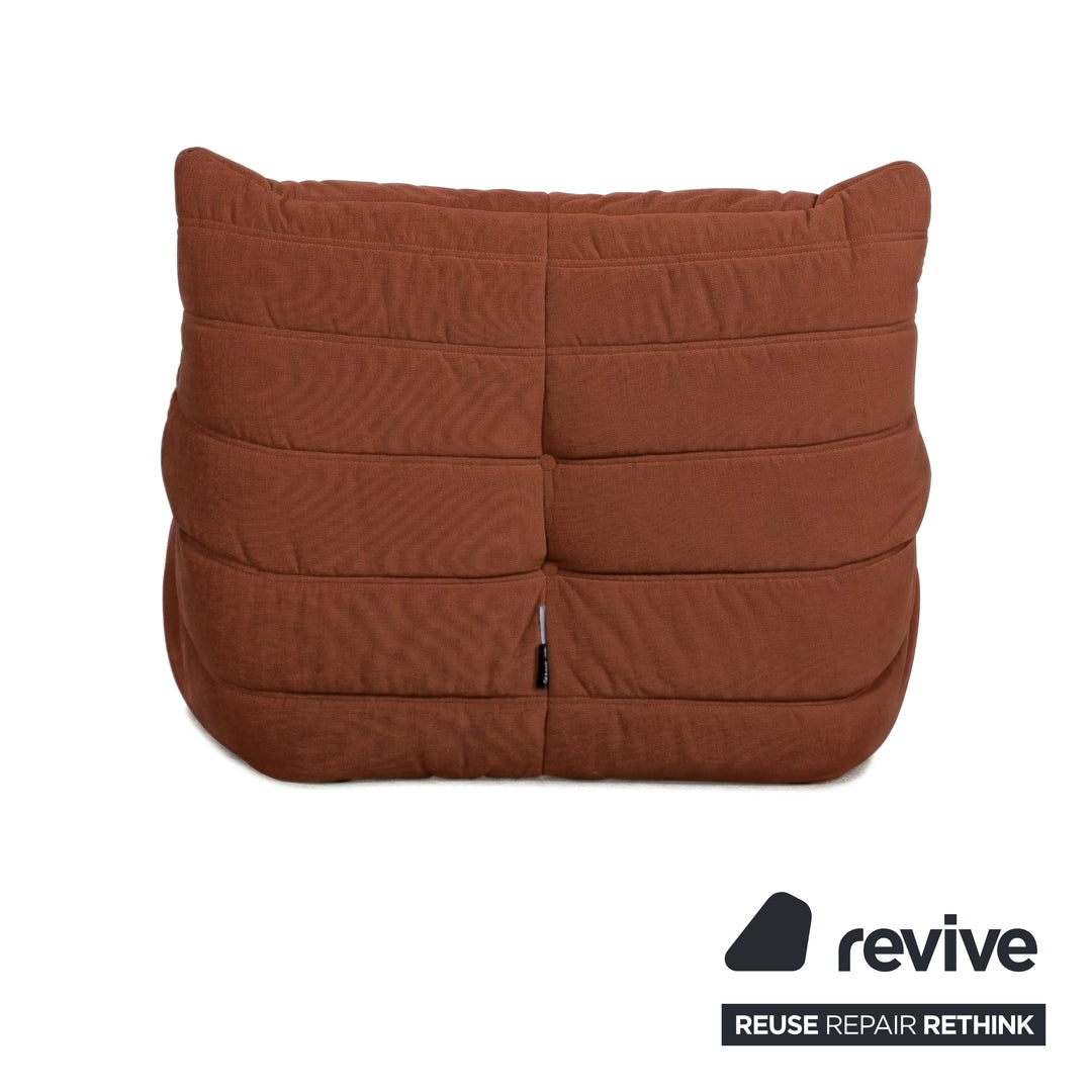 Ligne Roset Togo Sessel Stoff Orange Braun Neubezug
