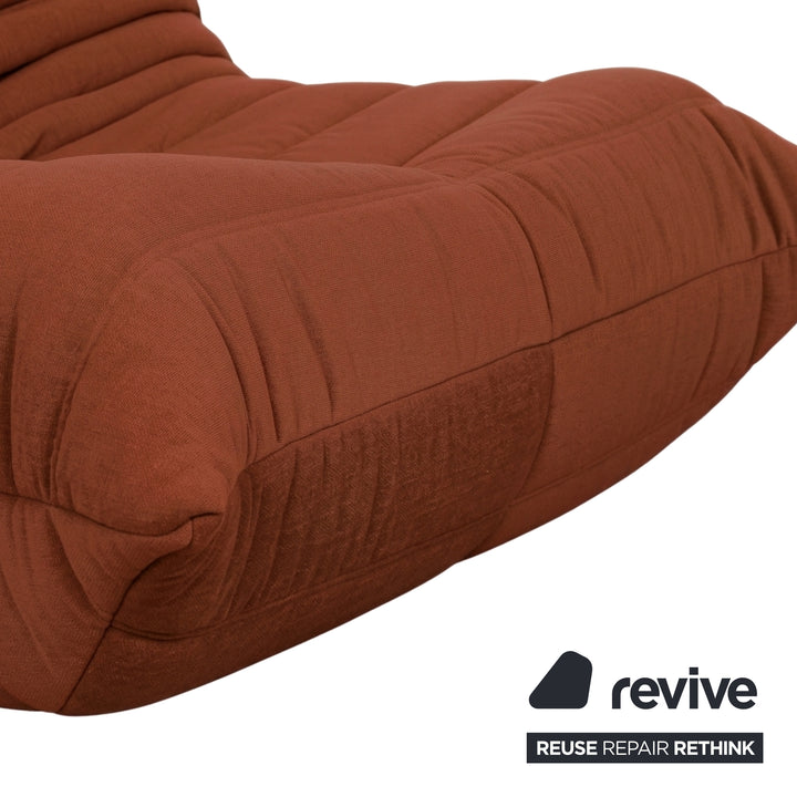 Ligne Roset Togo Sessel Stoff Orange Braun Neubezug