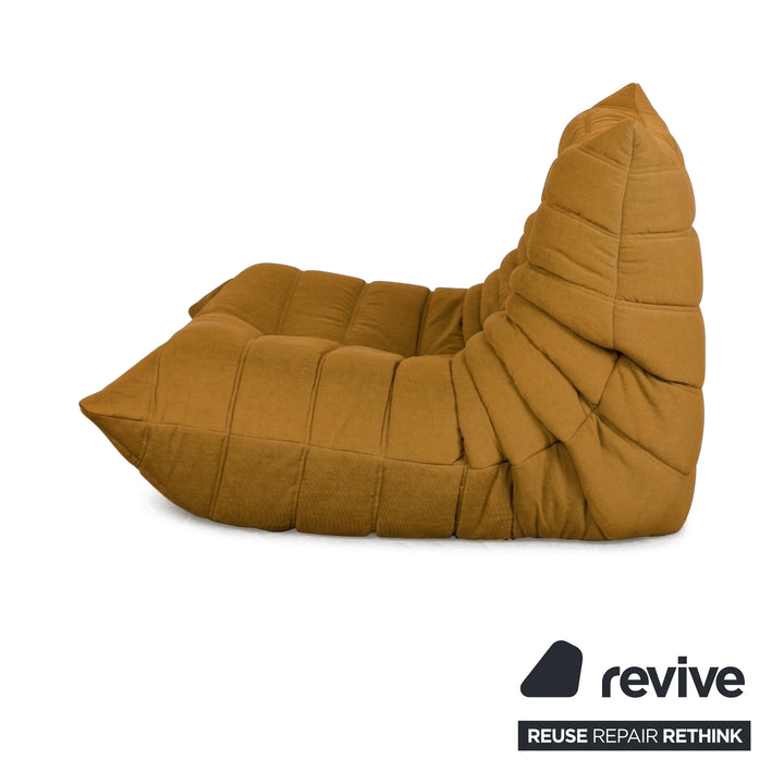 Ligne Roset Togo Armchair Fabric Orange Mustard Yellow New Upholstery