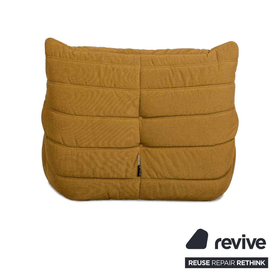 Ligne Roset Togo Armchair Fabric Orange Mustard Yellow New Upholstery