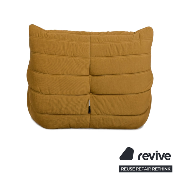 Ligne Roset Togo Armchair Fabric Orange Mustard Yellow New Upholstery