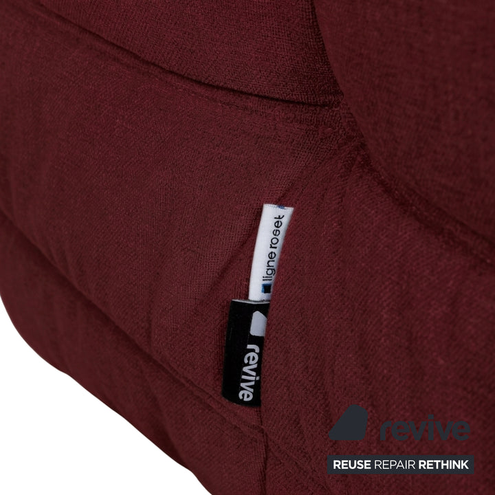 Ligne Roset Togo Armchair Fabric Red Bordeaux Reupholstered