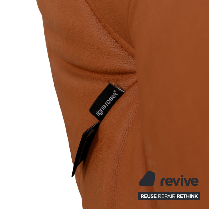 Ligne Roset Togo Sessel Textilleder Vegan Braun Cognac Neubezug