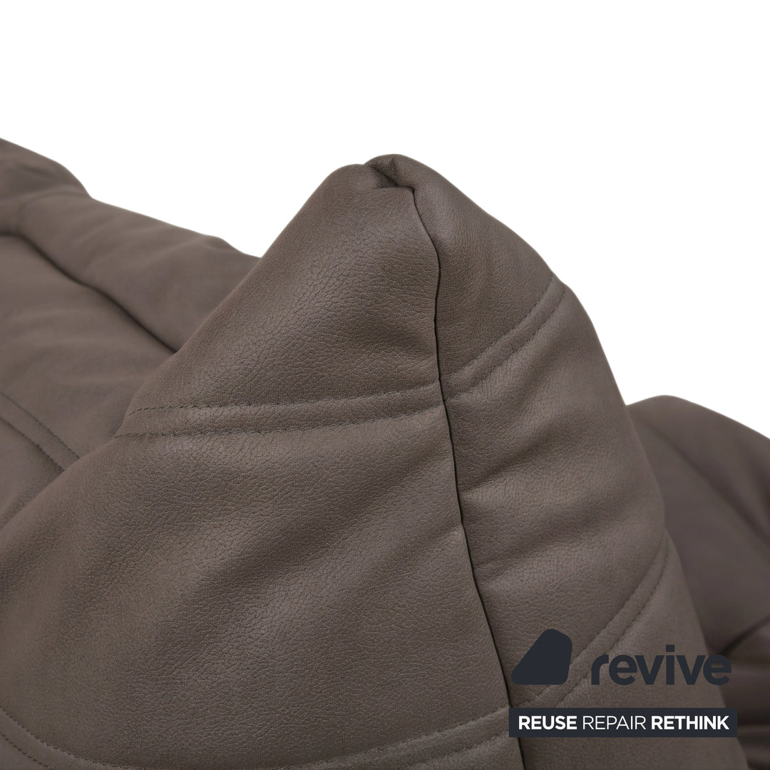 Ligne Roset Togo Sessel Veganes Leder Dunkelbraun Espresso Neubezug