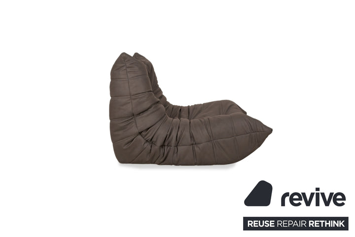 ligne roset Togo Sessel veganes Leder Neubezug Espressofarbend
