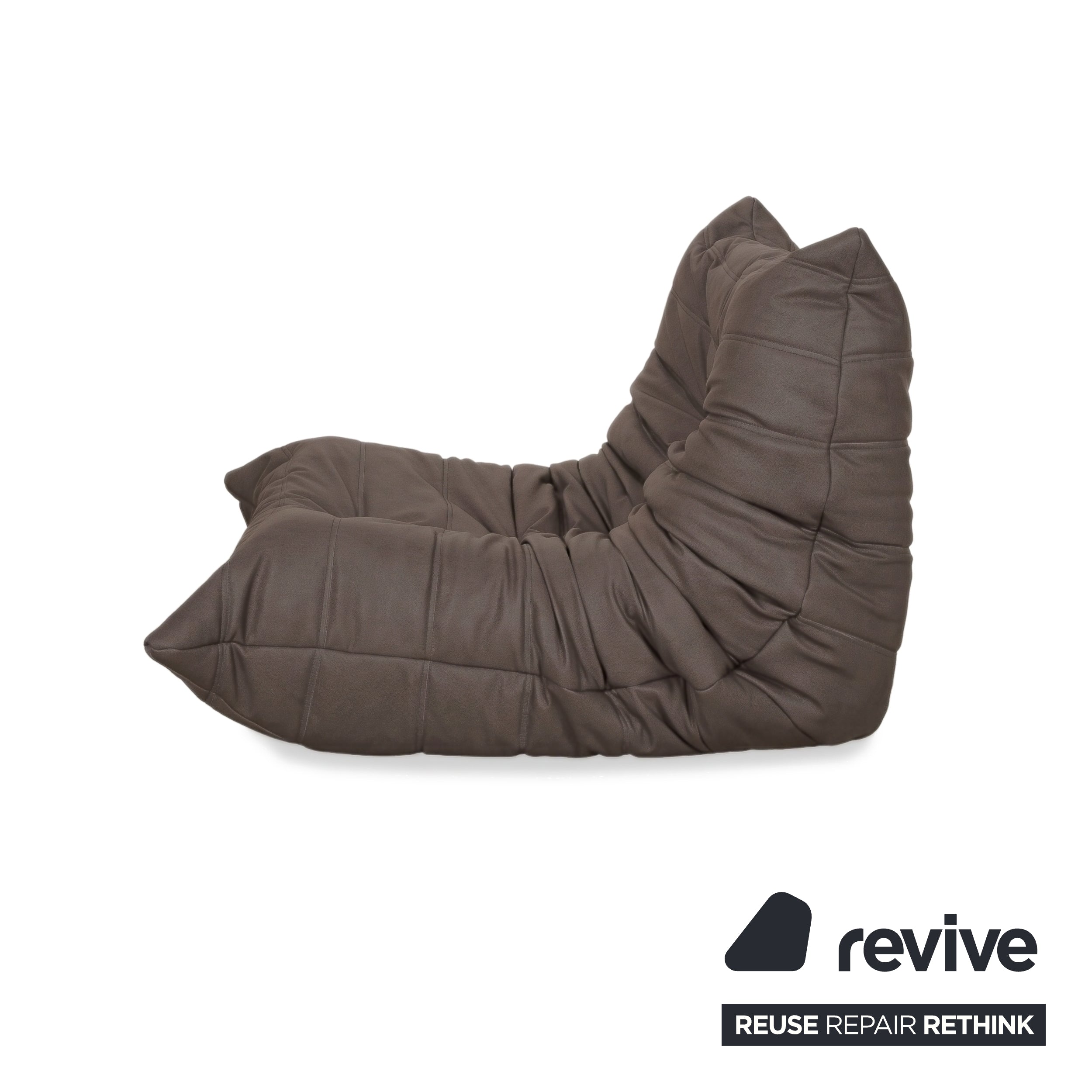 ligne roset Togo Sessel veganes Leder Neubezug Espressofarbend
