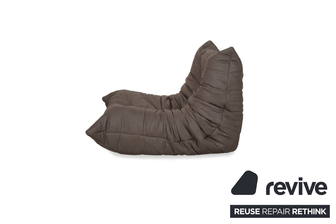ligne roset Togo Sessel veganes Leder Neubezug Espressofarbend
