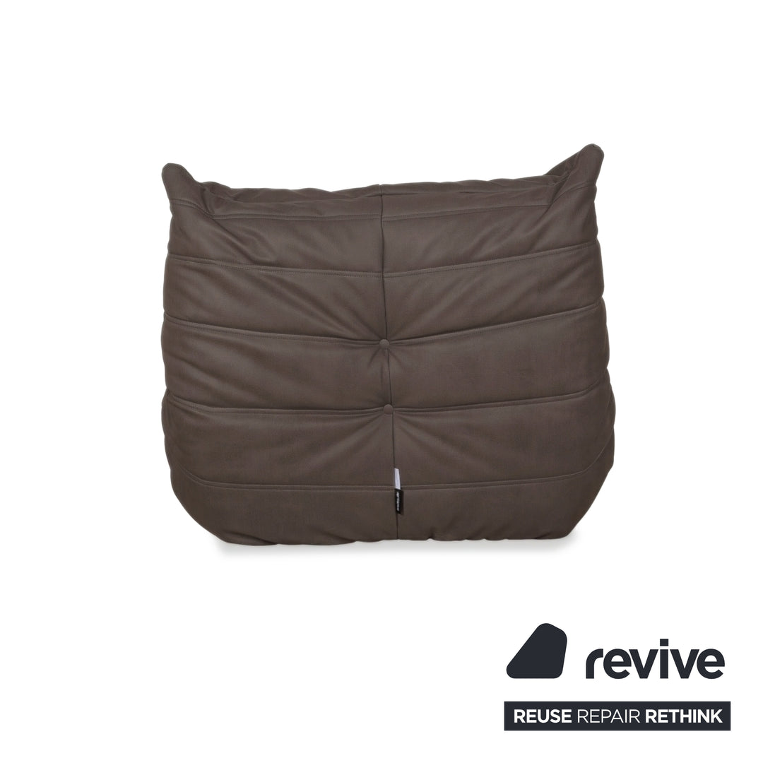 Ligne Roset Togo fauteuil cuir vegan housse neuve coloris expresso