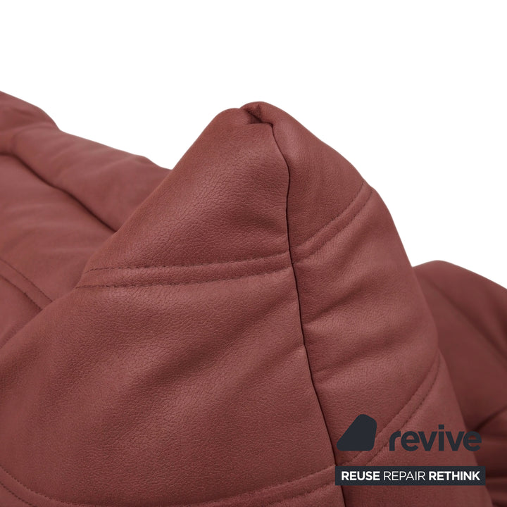 Ligne Roset Togo Sessel Veganes Leder Rostrot Braun Neubezug