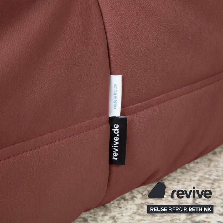 Ligne Roset Togo Sessel Veganes Leder Rostrot Braun Neubezug