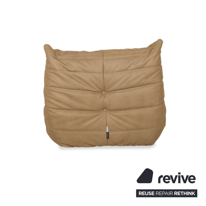Ligne Roset Togo Sessel Veganes Leder Senfgelb Neubezug