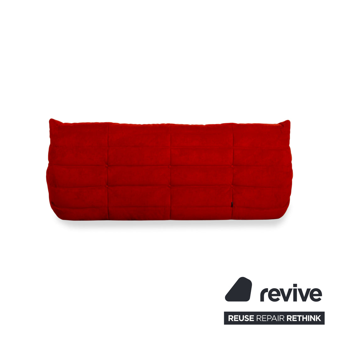 Ligne Roset Togo Stoff Dreisitzer Rot Sofa Couch