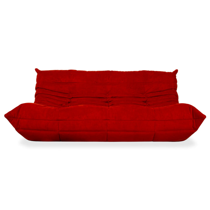 Ligne Roset Togo Stoff Dreisitzer Rot Sofa Couch