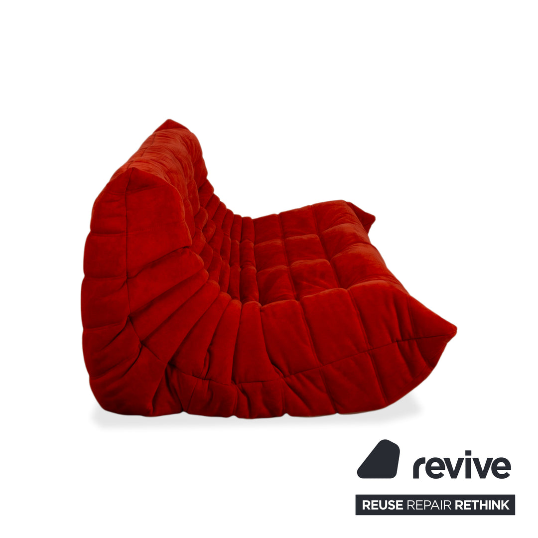 Ligne Roset Togo Stoff Dreisitzer Rot Sofa Couch
