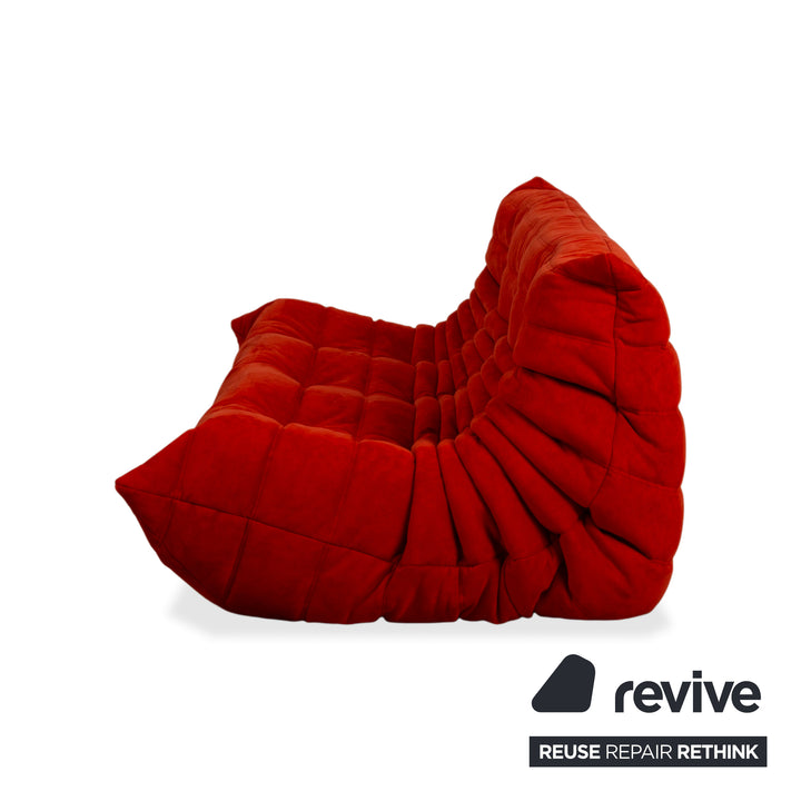 Ligne Roset Togo Stoff Dreisitzer Rot Sofa Couch