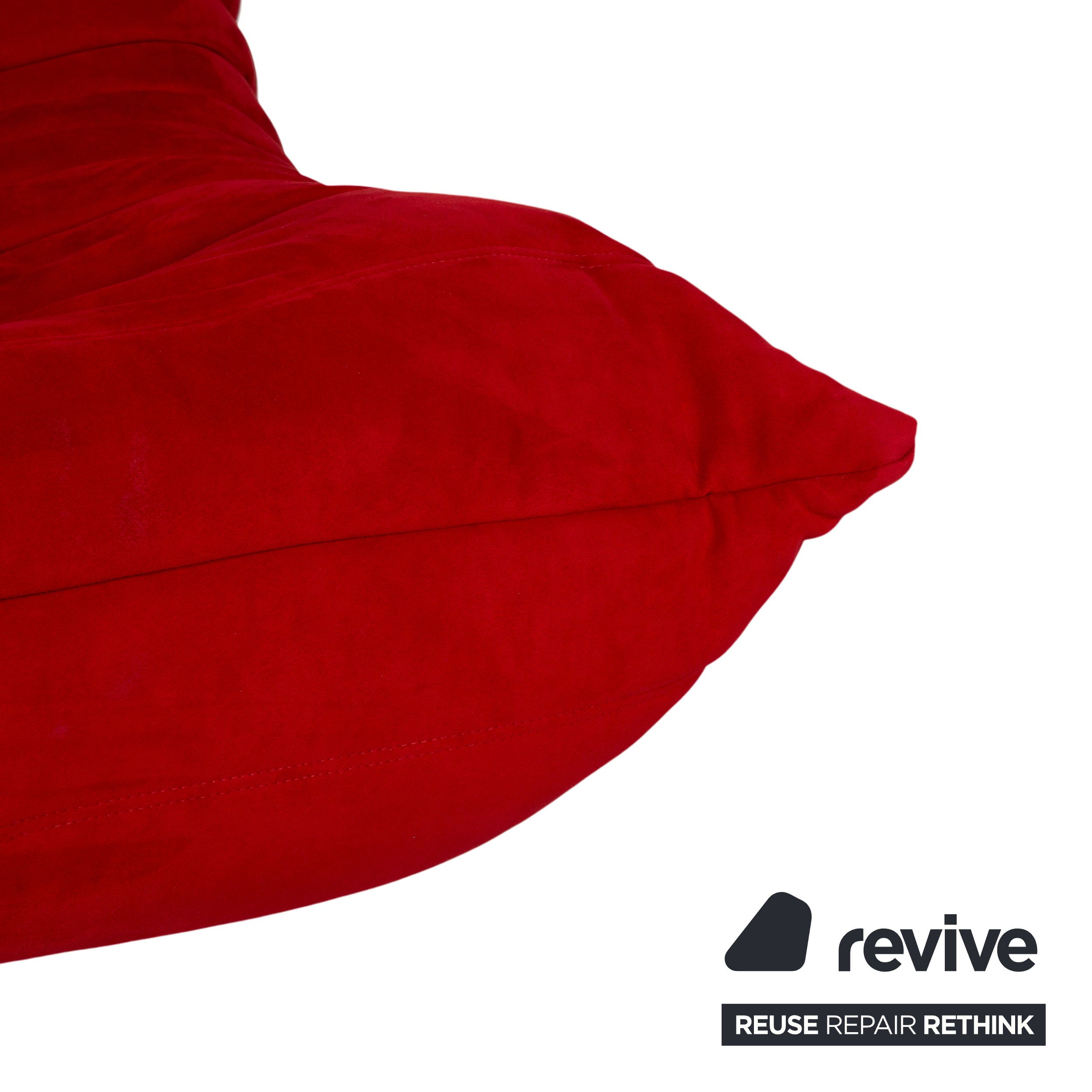 Ligne Roset Togo Stoff Dreisitzer Rot Sofa Couch