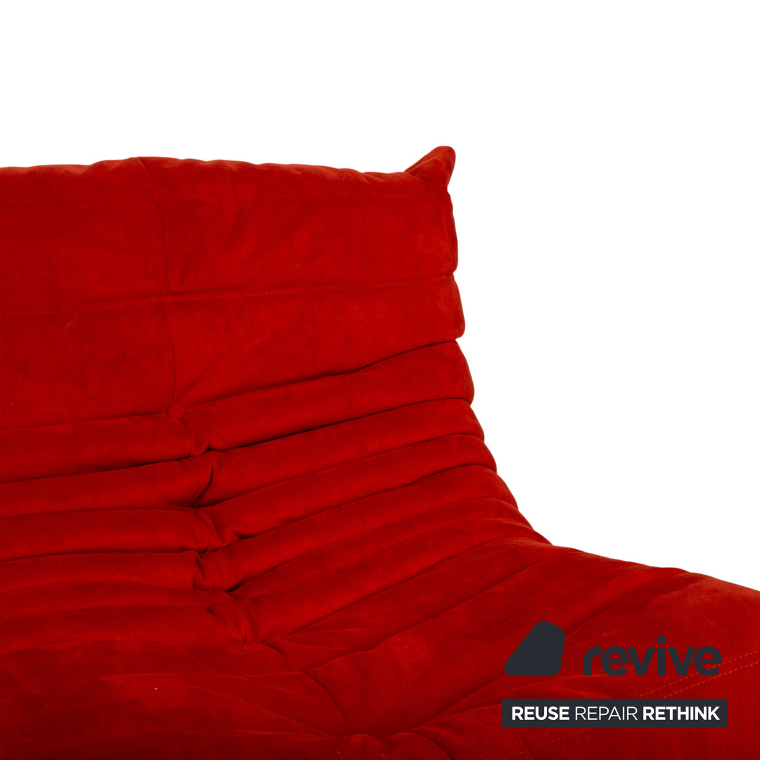 Ligne Roset Togo Stoff Dreisitzer Rot Sofa Couch