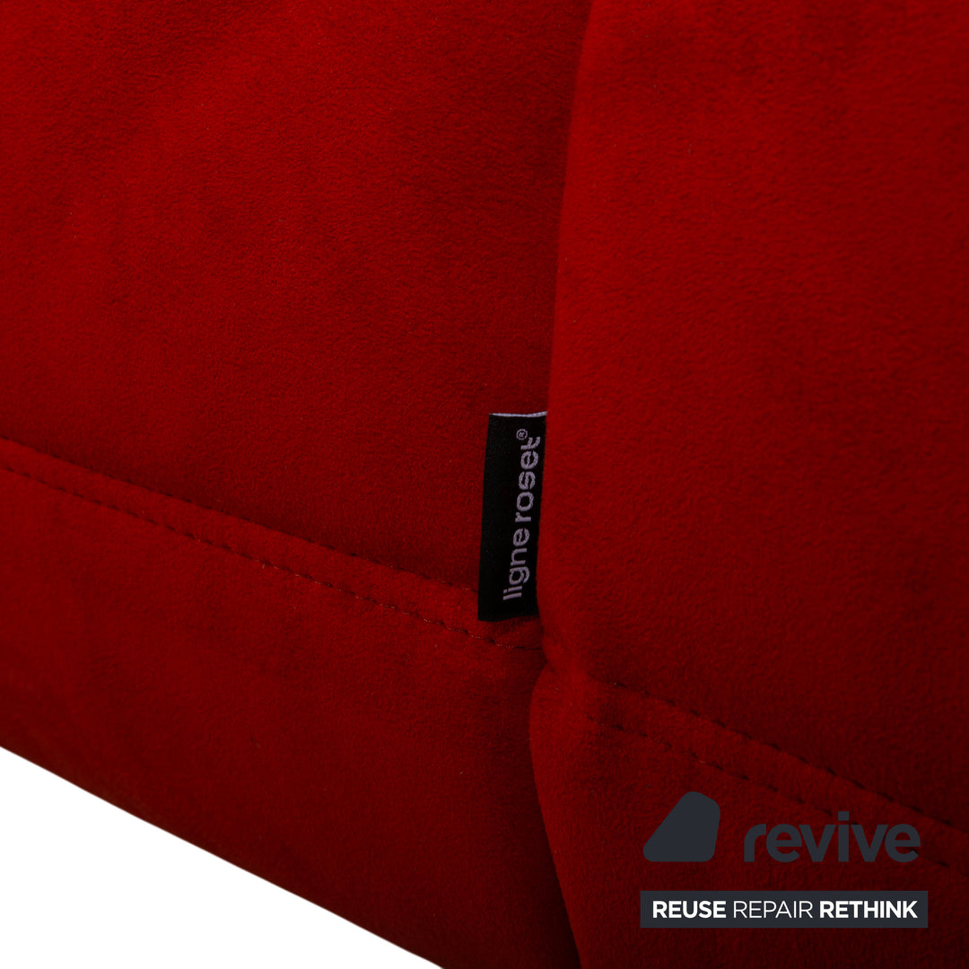 Ligne Roset Togo Stoff Dreisitzer Rot Sofa Couch