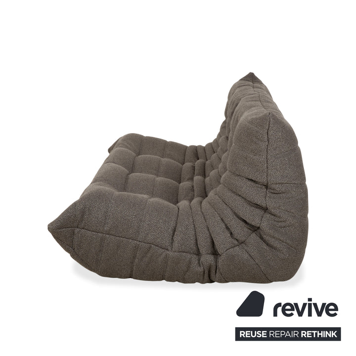 Ligne Roset Togo Dreisitzer Sofa Stoff Grau Couch Neubezug