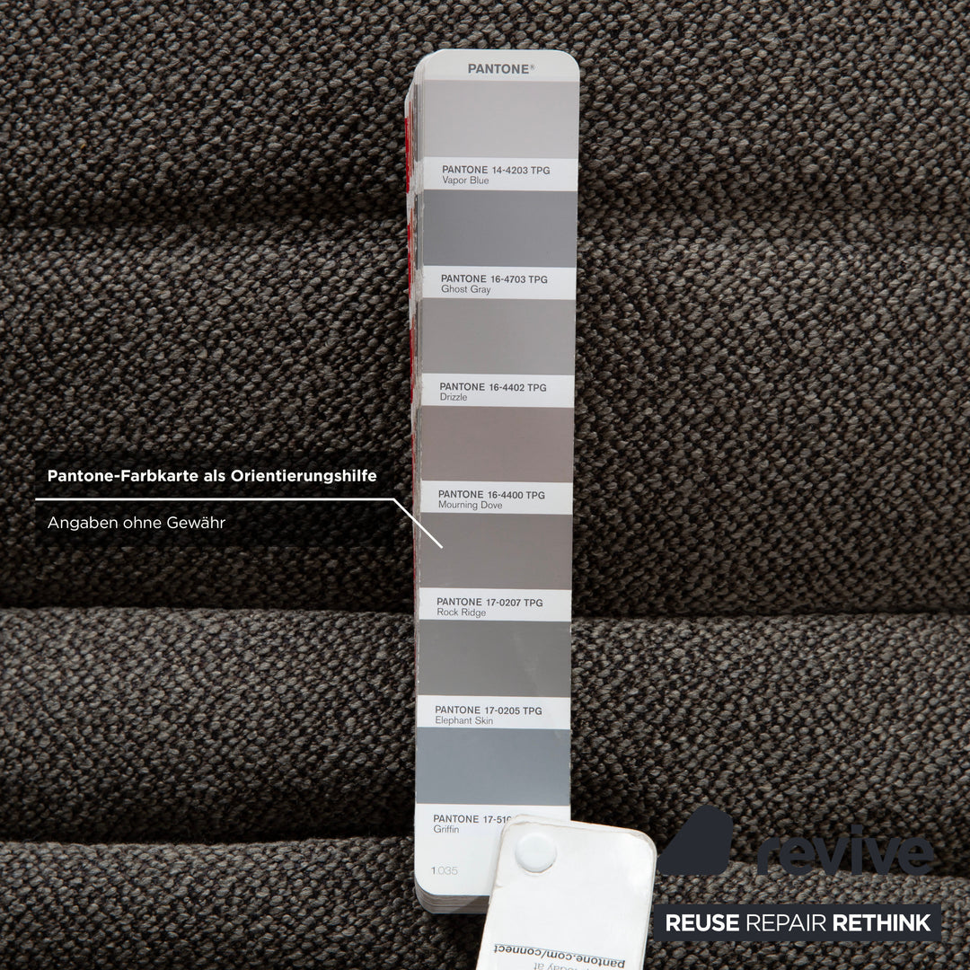 Ligne Roset Togo canapé trois places tissu gris housse neuve