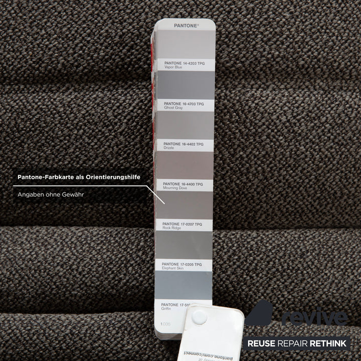 Ligne Roset Togo canapé trois places tissu gris housse neuve