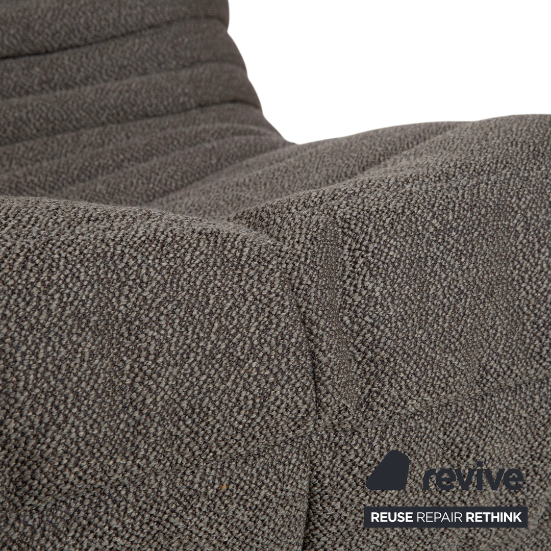 Ligne Roset Togo canapé trois places tissu gris housse neuve