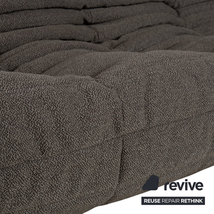 Ligne Roset Togo Dreisitzer Sofa Stoff Grau Couch Neubezug