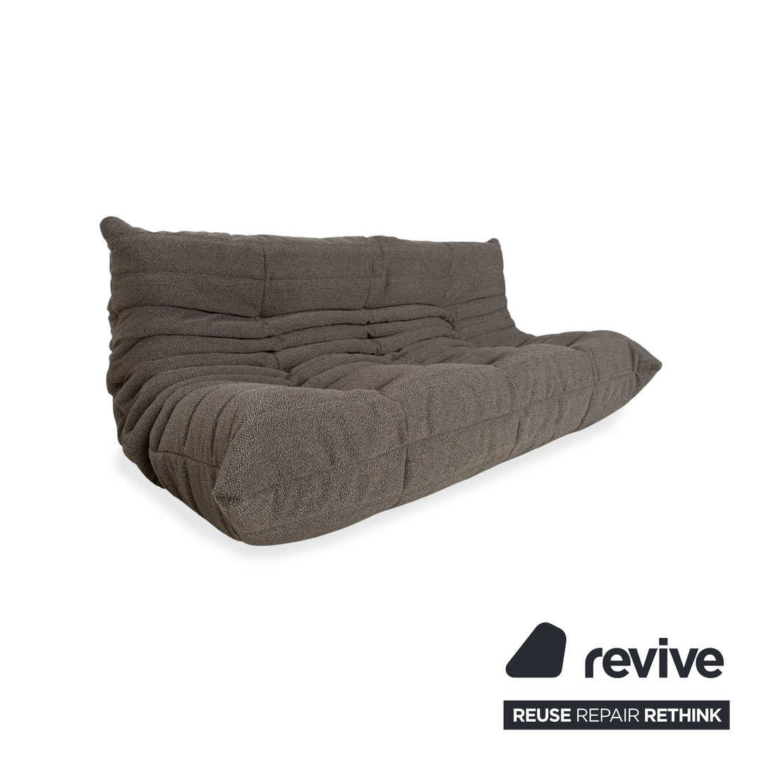 Ligne Roset Togo Dreisitzer Sofa Stoff Grau Couch Neubezug