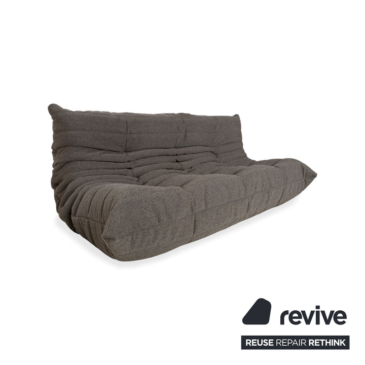 Ligne Roset Togo Dreisitzer Sofa Stoff Grau Couch Neubezug