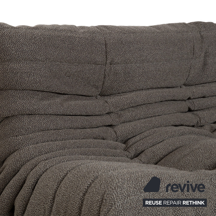 Ligne Roset Togo Dreisitzer Sofa Stoff Grau Couch Neubezug