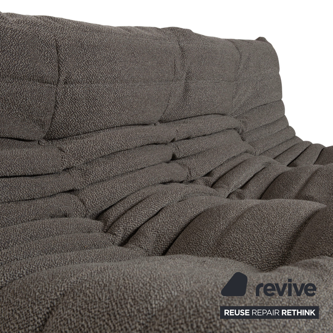 Ligne Roset Togo Dreisitzer Sofa Stoff Grau Couch Neubezug