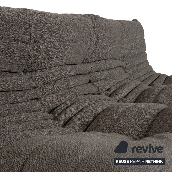 Ligne Roset Togo Dreisitzer Sofa Stoff Grau Couch Neubezug