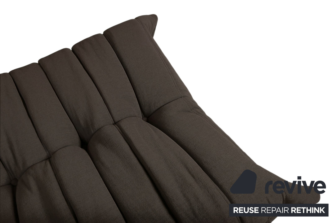 Ligne Roset Togo Stoff Hocker Kaffeebraun