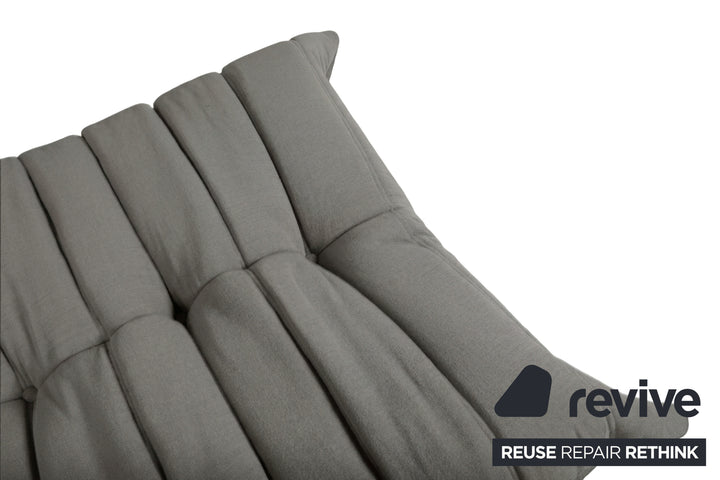 Ligne Roset Togo Stoff Hocker Neubezug Anthrazit