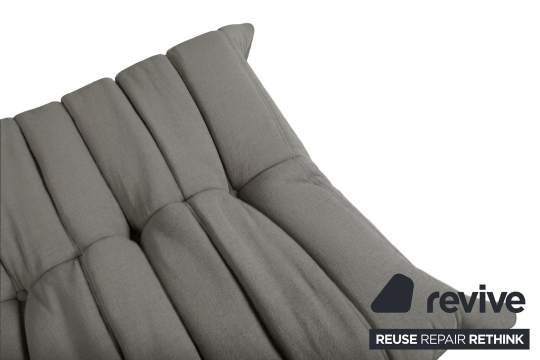 Ligne Roset Togo Pouf en tissu, housse neuve anthracite