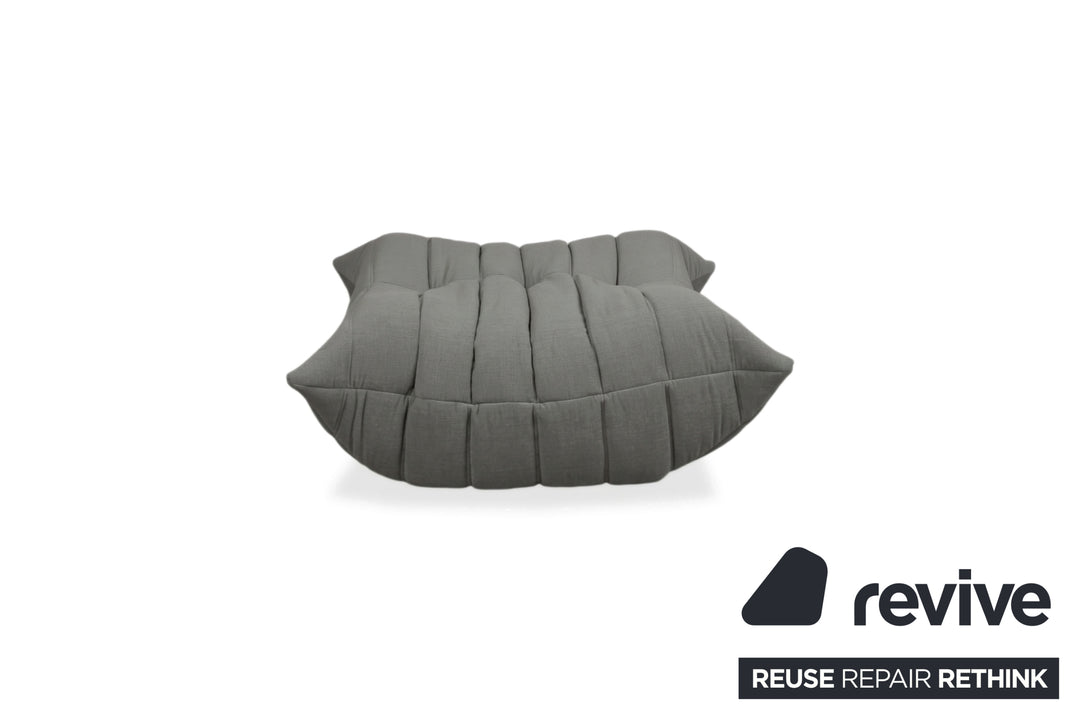 Ligne Roset Togo Stoff Hocker Neubezug Anthrazit