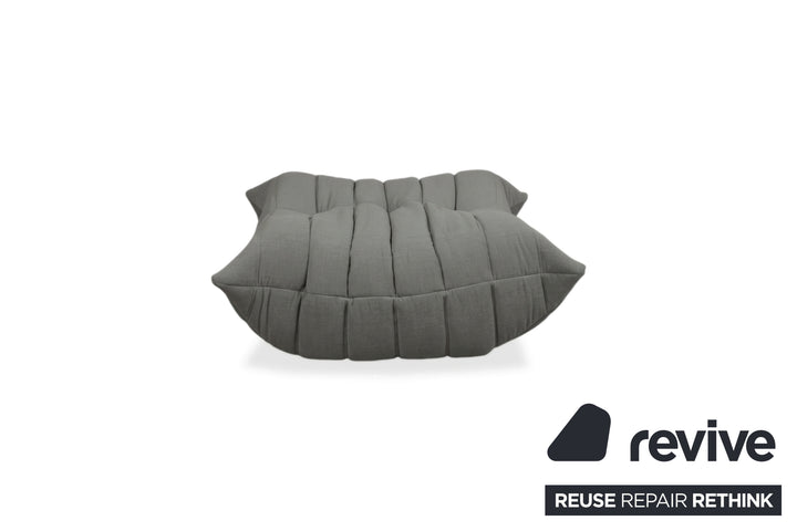 Ligne Roset Togo Stoff Hocker Neubezug Anthrazit