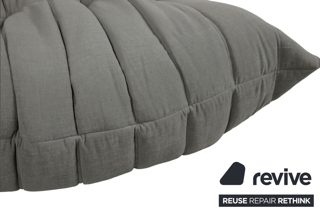 Ligne Roset Togo Stoff Hocker Neubezug Anthrazit