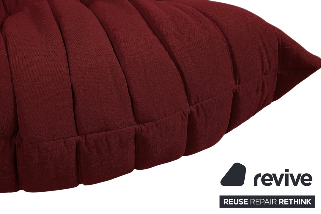 Ligne Roset Togo Stoff Hocker Neubezug Bordeaux