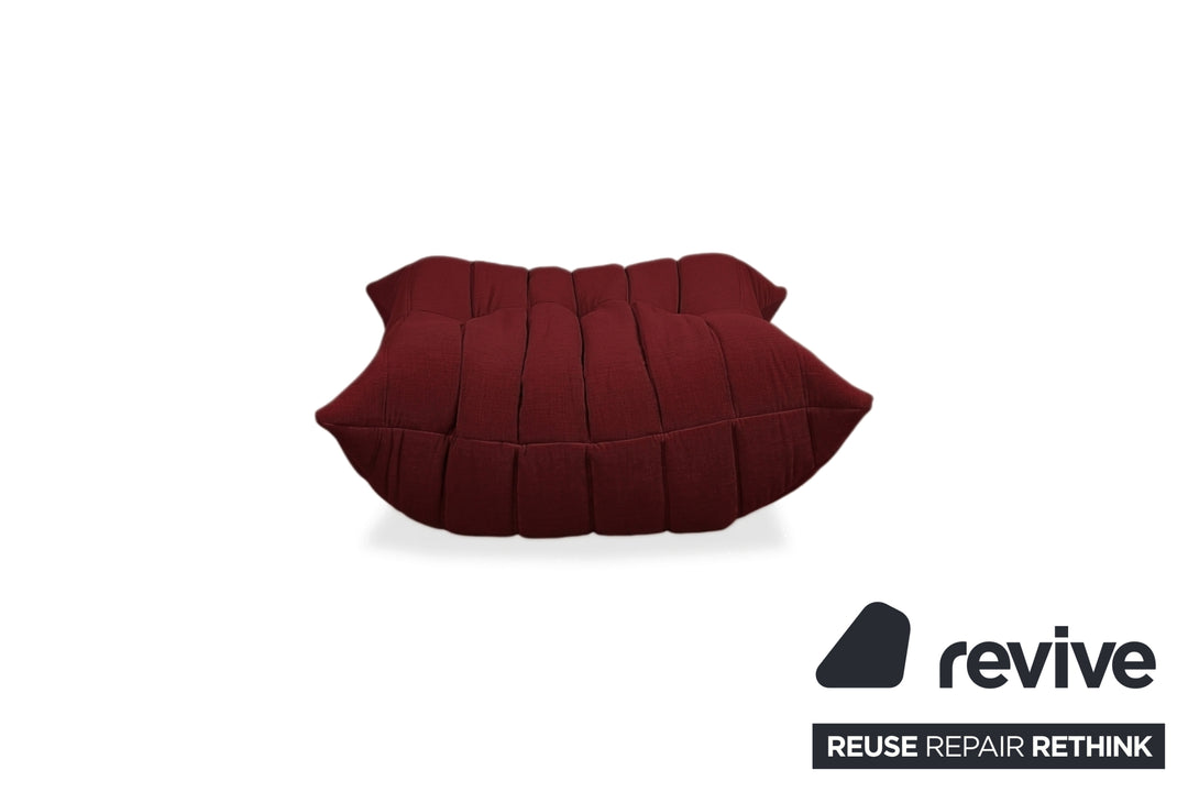 Ligne Roset Togo Stoff Hocker Neubezug Bordeaux