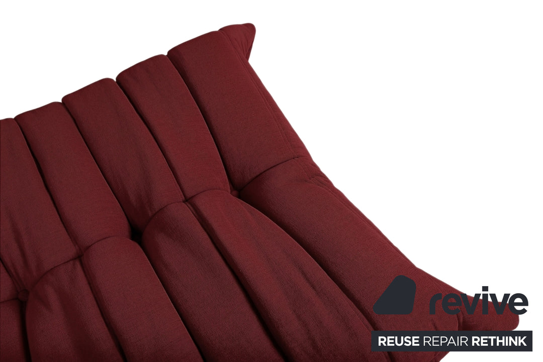 Ligne Roset Togo Stoff Hocker Neubezug Bordeaux