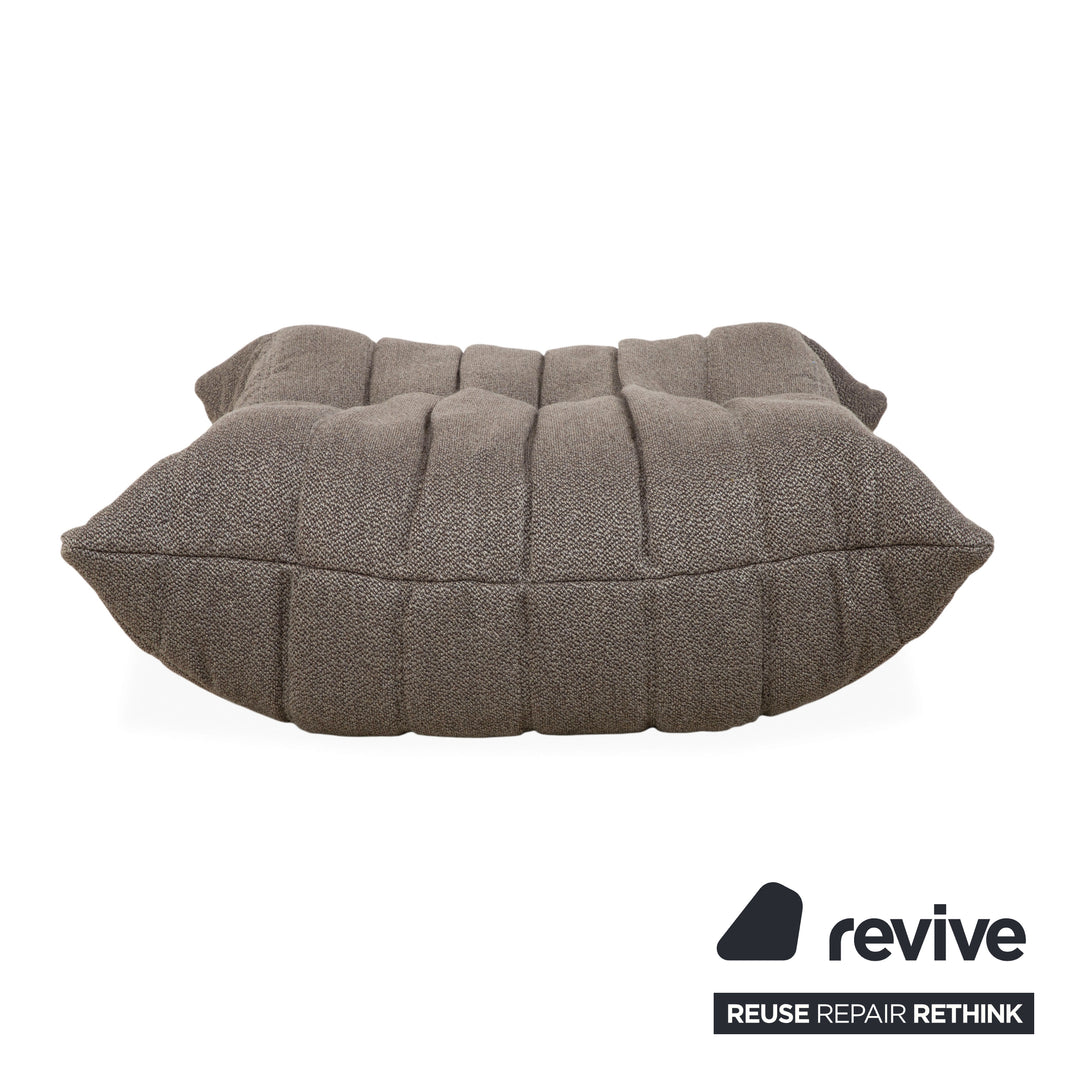 Ligne Roset Togo Fabric Stool Recovering Grey Brown