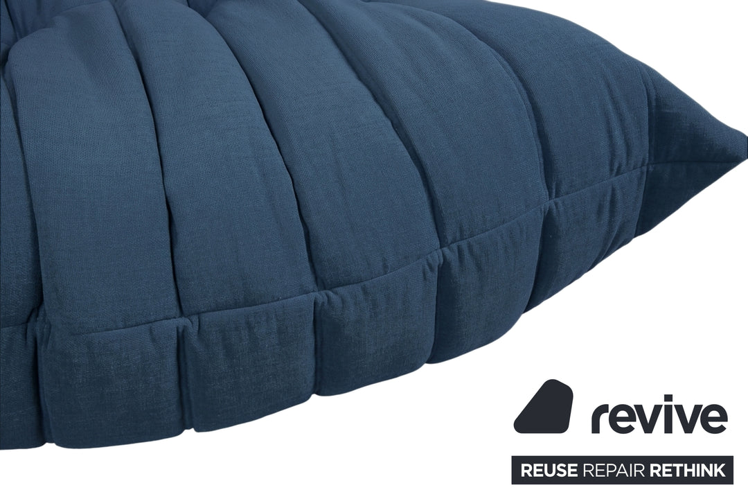 Ligne Roset Togo Stoff Hocker Neubezug Marineblau