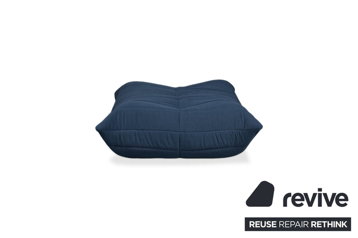 Ligne Roset Togo Stoff Hocker Neubezug Marineblau