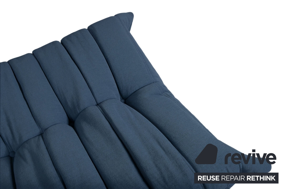 Ligne Roset Togo Stoff Hocker Neubezug Marineblau
