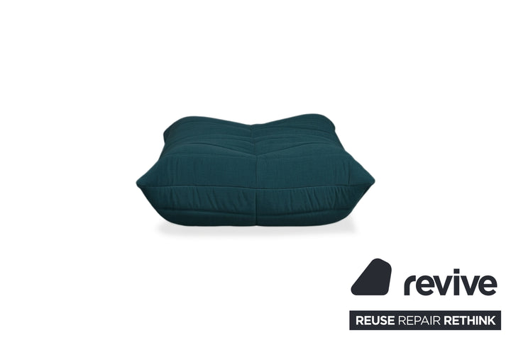 Ligne Roset Togo Stoff Hocker Neubezug Petrol