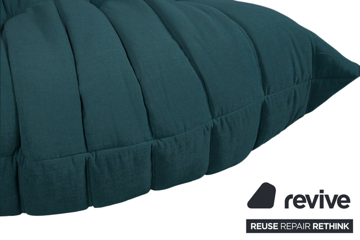 Ligne Roset Togo Stoff Hocker Neubezug Petrol