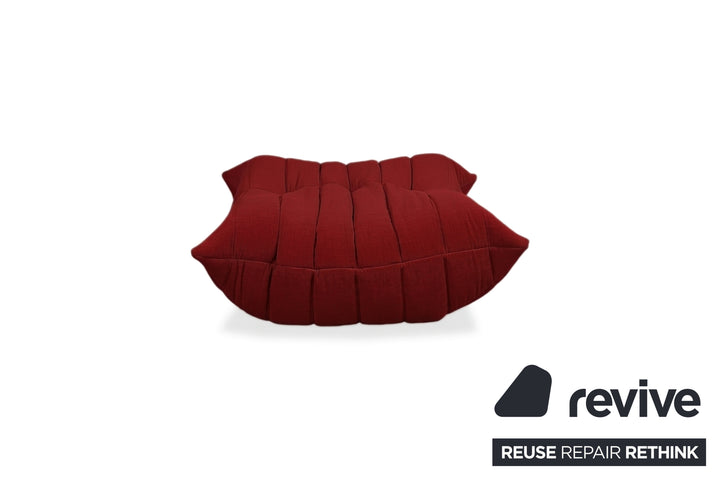 Ligne Roset Togo Stoff Hocker Neubezug Rubinrot